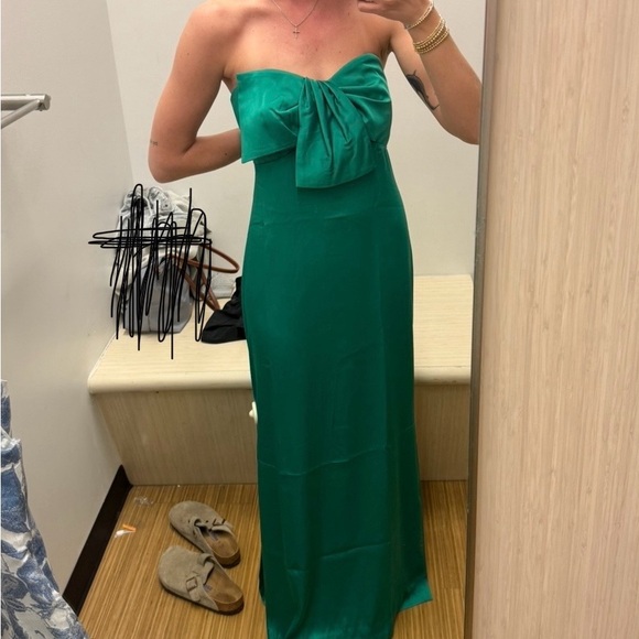 Lilly Pulitzer Formal Strapless Green Maxi Dress - Picture 4 of 6